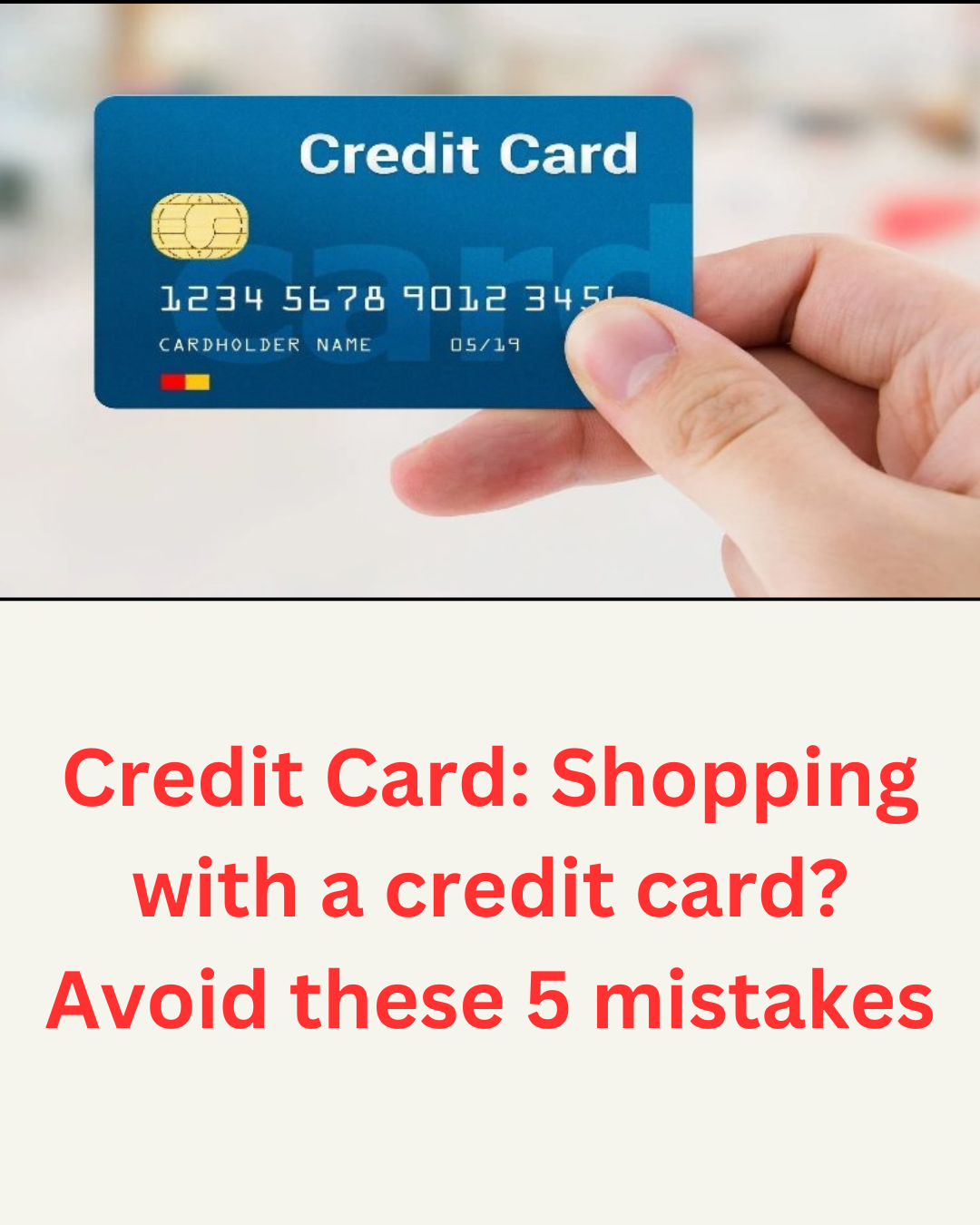 credit card shopping